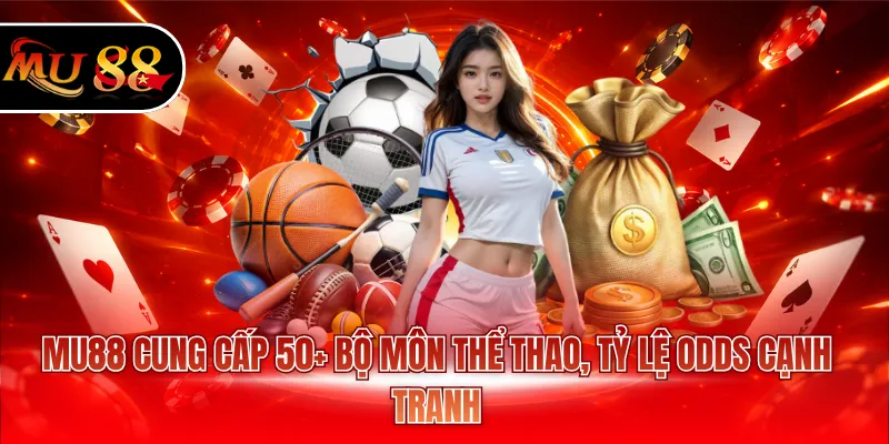 MU88 cung cấp 50+ bộ môn thể thao, tỷ lệ odds cạnh tranh