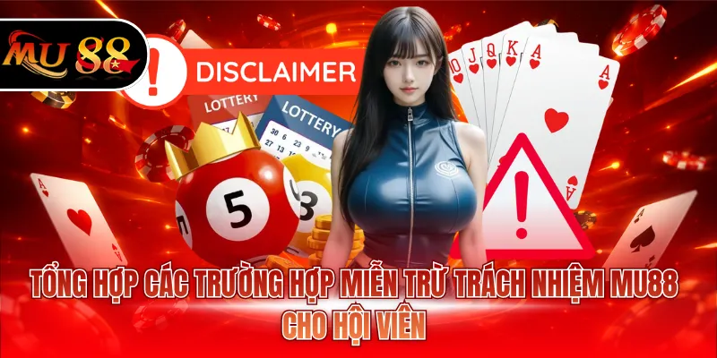 Tổng hợp các trường hợp miễn trừ trách nhiệm MU88 cho hội viên